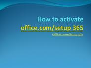 how to activate office.com/setup 365