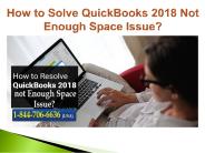 How to Solve QuickBooks 2018 Not Enough Space Issue