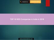 TOP 10 SEO Companies in India in 2018