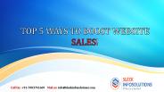 TOP 5 WAYS TO BOOST WEBSITE SALES!