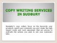 Get Copy Writing Services in Sudbury | Navigator Marketing PowerPoint PPT Presentation