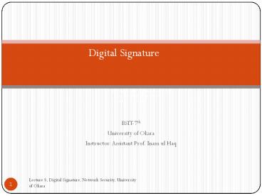 Digital Signatures 2 presentation | free to download