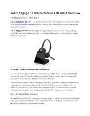 Jabra Engage 65 Stereo | Wireless Headset