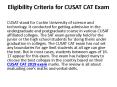 Eligibility Criteria for CUSAT CAT Exam PowerPoint PPT Presentation