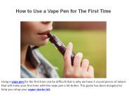 How to use Vaping Pen