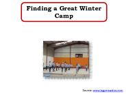 Finding a Great Winter Camp
