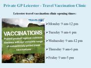 Private GP Leicester - Travel Vaccination Clinic