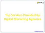 Top Services Provided by Digital Marketing Agencies