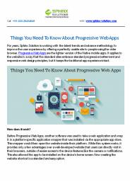 Things You Need To Know About Progressive Web Apps