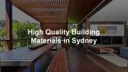 Affordable Free Building Materials Sydney