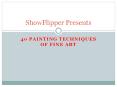 40 Painting Techniques for Artists PowerPoint PPT Presentation