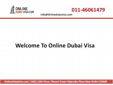 Online Dubai Tourist visa