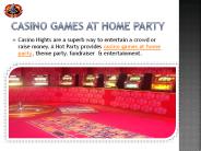 Casino Games at Home Party