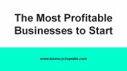 The Most Profitable Businesses to Start