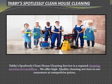 Hire Professional Cleaning Service at Carrollton