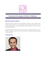 Best Doctor for Surrogacy in Mumbai | ElaWoman