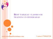 Tableau classroom training with placements