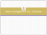 (Aeon) Management Inc - Chennai ((Velachery))
