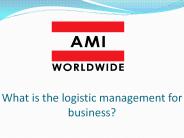 What is the logistic management for business?