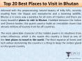 Top 20 Best Places to Visit in Bhutan PowerPoint PPT Presentation