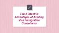 Top 3 Effective Advantages of Availing Visa Immigration Consultants PowerPoint PPT Presentation
