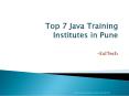 Top 7 Java Training Institutes in Pune PowerPoint PPT Presentation