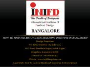 Best Fashion Designing Institute in Bangalore