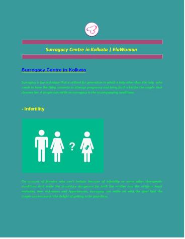 Surrogacy Centre in Kolkata | ElaWoman