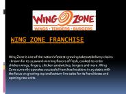 Chicken Wing Restaurant Franchise