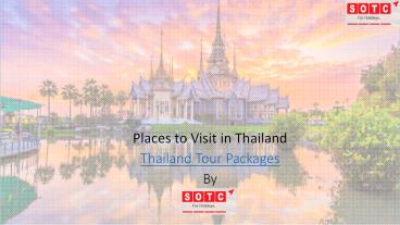 Places to Visit in Thailand