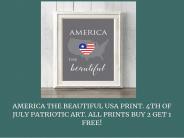PATRIOTIC PRINT WALL ART - BENT WISHES (1)
