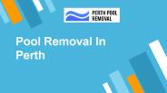 Pool Removal In Perth
