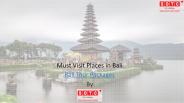 Must Visit Places in Bali