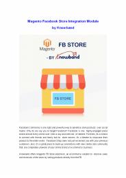 Magento FB Store Integration module by Knowband