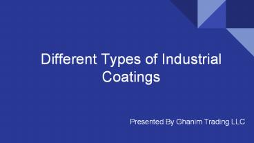 Professional Coating Suppliers in UAE | Ghanim Trading LLC