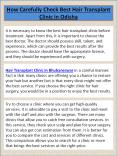 How Carefully Check Best Hair Transplant Clinic in Odisha PowerPoint PPT Presentation