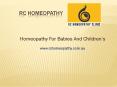 Homeopathy For Babies and Children's