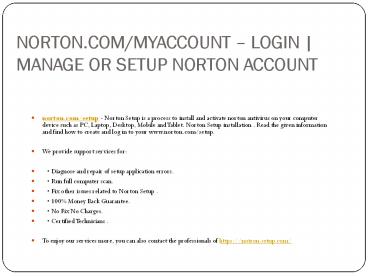 NORTON.COM/SETUP ACTIVATE YOUR NORTON ACCOUNT