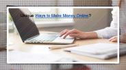 Unique Ways to Make Money Online