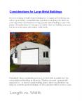 Considerations for Large Metal Buildings PowerPoint PPT Presentation