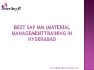 Best sap mm training institute in Hyderabad