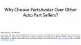 PartsAvatar Provide the top brands and top quality auto parts services? PowerPoint PPT Presentation