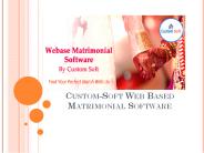 Customized web based Matrimonial software by CustomSoft
