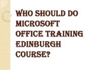 Certification in Microsoft Office Training Edinburgh