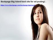 Backpage Big Island best site for ad posting!..