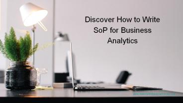 Discover How to Write SoP for Business Analytics