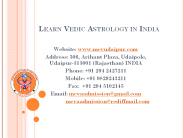 Learn Vedic Astrology in India