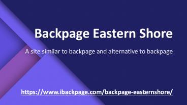 Backpage Eastern Shore | ibackpage | site similar to backpage | alternative to backpage