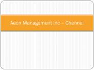 Aeon Management Inc - ((Chennai)) Velachey