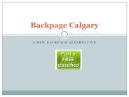 Why is backpage calgary the best alternative to backpage?